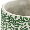Floristik24 Pot en céramique avec vrilles de feuilles, jardinière, jardinière Ø18cm H14.5cm