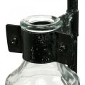 Floristik24 Vase décoratif bouteille décorative avec support en métal noir Ø16cm
