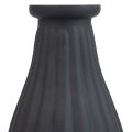 Floristik24 Vase vase verre noir rainures vase décoratif verre Ø8cm H14cm