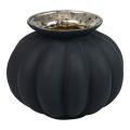 Floristik24 Vase vase en verre noir vase décoratif bulbeux verre Ø11cm H9cm