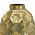 Floristik24 Vase vintage vase fleur doré aspect nid d&#39;abeille Ø22.5cm H31cm