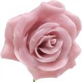 Floristik24 Roses en cire déco roses wax rose Ø8cm 12p