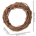 Couronne en osier naturel, idéale pour la confection de couronnes artisanales en art floral, 40 cm | Floristik24.be