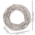 Couronne décorative en osier, composée de branches blanchies à la chaux, 40 cm | Floristik24.be