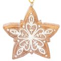 Décorations de Noël, pain d'épice, aspect glaçage, casse-noisette, étoile, sapin, couronne, 6 cm, lot de 4 | Floristik24.be