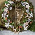Floristik24 Pendentif de Noël décoration bois décorations d&#39;arbre de Noël 7 cm 8 pièces