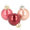 Floristik24 Boules de Noël décoratives en verre brillant, 3 cm, lot de 22.