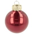 Boules de Noël décoratives en verre brillant, 3 cm, lot de 22. | Floristik24.be