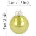 Ensemble de 24 boules de Noël colorées et brillantes, 40 mm, pour sapin. | Floristik24.be