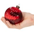 Boules de Noël en verre rouge, 8 cm, lot de 12 | Floristik24.be