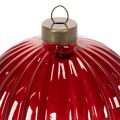 Boules de Noël en verre rouge,