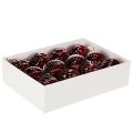 Boules de Noël en verre rouge,