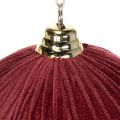 Grande boule de Noël aspect velours rouge, 20 cm, 3 pièces | Floristik24.be