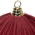 Grande décoration de sapin de Noël en velours rouge à suspendre, 25 cm, 2 pièces | Floristik24.be
