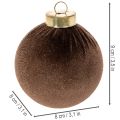 Boules de Noël, aspect velours, mélange de couleurs chaudes, 8 cm, lot de 12 | Floristik24.be