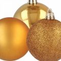 Floristik24 Boules de sapin de Noël, décorations de Noël, décorations d&#39;arbre orange plastique Ø6cm 10pcs