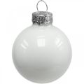 Floristik24 Boules de Noël en verre boule en verre blanc mat/brillant Ø4cm 60p