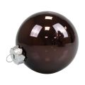 Boules de Noël verre marron mix boules d'arbre brillant Ø7,5cm 12pcs | Floristik24.be