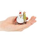Figurine de Père Noël avec décoration de sapin de Noël, 7 cm, lot de 2 | Floristik24.be