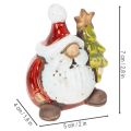 Figurine de Père Noël avec décoration de sapin de Noël, 7 cm, lot de 2 | Floristik24.be