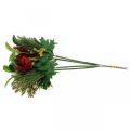 Floristik24 Bouquet d&#39;hiver artificiel avec cônes, décoration de l&#39;avent L30cm lot de 4pcs