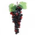 Floristik24 Déco raisin noir fruit artificiel décoration de vitrine 22cm
