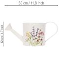 Arrosoir en métal blanc à motif floral, 13,5 cm, pot décoratif | Floristik24.be