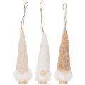 Figurine décorative de gnome à barbe, à suspendre, 17 cm, lot de 6. | Floristik24.be