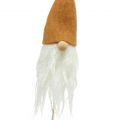 Floristik24 Tête de Gnome en plug gris, marron 20cm 4pcs