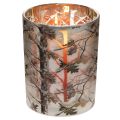 Lanterne en verre à motif de
