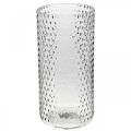 Floristik24 Vase à fleurs, vase en verre, verre à bougie, lanterne en verre Ø11,5cm H23,5cm