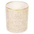 Porte-bougie chauffe-plat en verre à motif cachemire, Ø8 cm, H9 cm, lot de 2 | Floristik24.be