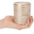 Porte-bougie chauffe-plat en verre à motif cachemire, Ø8 cm, H9 cm, lot de 2 | Floristik24.be