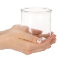 Vase cylindrique en verre transparent et polyvalent, 10 cm, lot de 3. | Floristik24.be