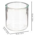 Vase cylindrique en verre transparent et polyvalent, 10 cm, lot de 3. | Floristik24.be