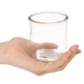 Photophore rond en verre transparent, 8 cm, lot de 3 | Floristik24.be