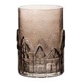 Floristik24 Porte-bougies chauffe-plat en verre pour décoration de table 23 cm