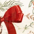 Bougeoir en verre avec ruban rouge et branches d'hiver, 15 cm | Floristik24.be