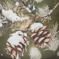 Porte-bougie chauffe-plat en verre avec branche de sapin d'hiver, 8 cm, lot de 2 | Floristik24.be