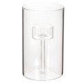 Floristik24 Bougeoir en verre avec insert pour bougies piliers 15 cm (lot de 2)