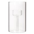 Bougeoir en verre avec insert pour bougies piliers 15 cm (lot de 2) | Floristik24.be