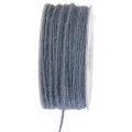 Floristik24 Fil de mèche cordon de laine cordon feutre bleu gris Ø3mm 100m