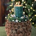 Jardinière décorative avec pommes de pin, aspect naturel, 27 cm. Pot rond en pommes de pin, brun naturel, fabriqué à partir de pommes de pin, 27 cm x 22 cm. | Floristik24.be