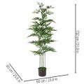 Bambou artificiel vert, 132 cm, plante d'intérieur | Floristik24.be