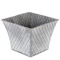 Floristik24 Pot en zinc à motif losanges, H15cm