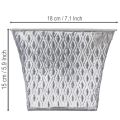 Pot en zinc à motif losanges, H15cm | Floristik24.be