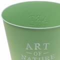 Floristik24 Cache-pot zinc Art of Nature vert menthe Ø17.5cm H15cm