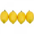 Floristik24 Fruit artificiel, citron, fruits décoratifs L8,5cm Ø5cm 4pcs