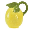 Floristik24 Vase citron cruche décorative en céramique jaune citron H18,5cm