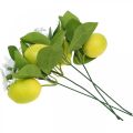 Branche déco citron et fleurs branche artificielle décoration d'été 26cm 4pcs | Floristik24.be